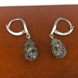 Judith Jack Marcasite Drop Earrings
